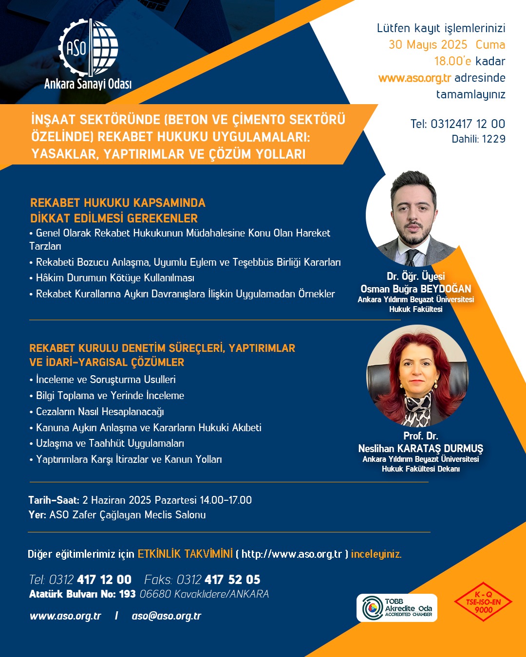 İNŞAAT SEKTÖRÜNDE (Beton ve Çimento Sektörü Özelinde) REKABET HUKUKU UYGULAMALARI SEMİNERİ